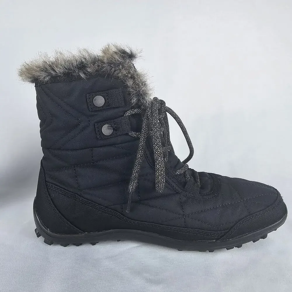 Columbia Minx Shorty III Women's Boots Size 6.5 Wide Black Waterproof BL5961-010